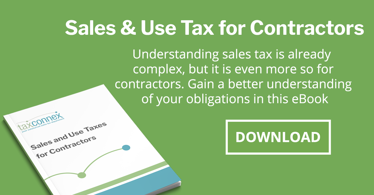 Sales and Use Taxes for Contractors